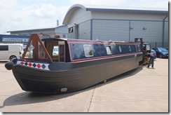 Mooring up in thecar park overnight.
